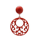Flamenco Earrings in Openwork Plastic. Red 2.479€ #502823472RJ